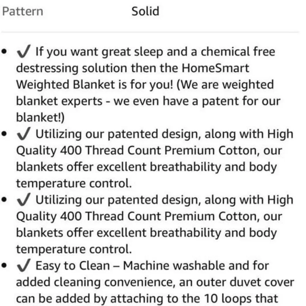 King Size 20 LB Weighted Blanket - 400 Thread Count, Brand New in Bag, HomeSmart